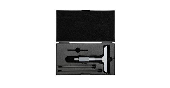 Tiefenmessschraube 0-75mm 101,6x16mm mit 3 Verlängerungen