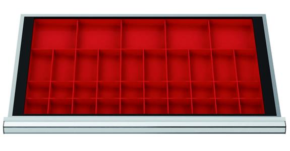 LIZZARD Schubladeneinteilungs-Set Kleinteilekästen 800x450 mm Blendenhöhe 100mm