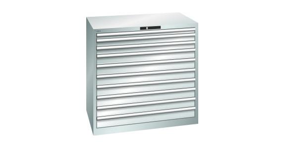 Schubladenschrank 1023x725x1000mm 10 Schubladen 1x50/2x75/7x100 RAL 7035