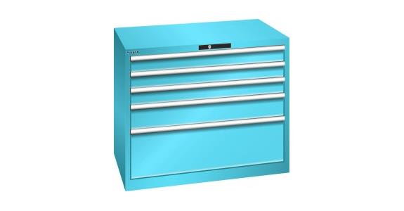 Schubladenschrank 1023x725x850mm 5 Schubladen 3x100/1x150/1x300 RAL 5012