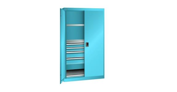 Schwerlastschrank mit 2 Vollblech-Flügeltüren 1100x641x1950mm RAL 5012