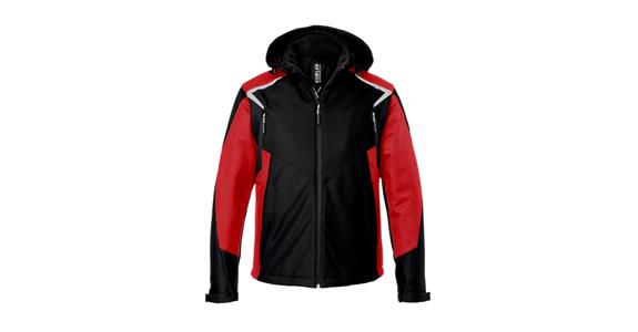 Winter Softshell Jacke BODYFORCE schwarz/mittelrot Gr.XS