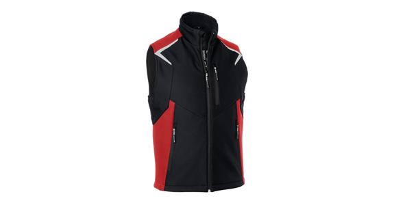 Softshell-Weste BODYFORCE schwarz/mittelrot Gr.XL