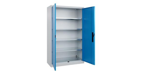 Flügeltür-Werkzeugschrank Acurado, 1950x1200x500mm RAL 7035/5012