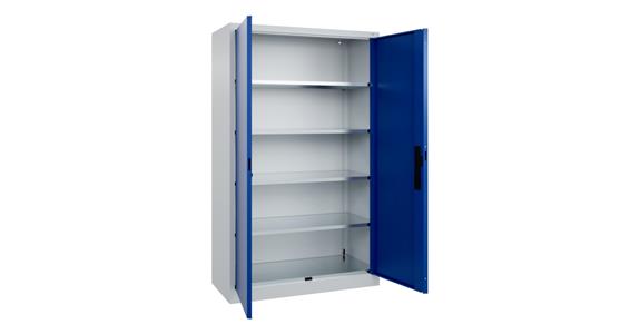 Flügeltür-Werkzeugschrank Acurado, 1950x1200x500mm RAL 7035/5010
