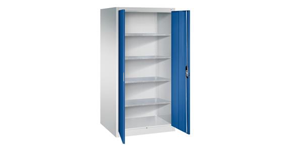 Flügeltürschrank 1950X930X800 mm 4 Einlegeböden RAL 7035/5010