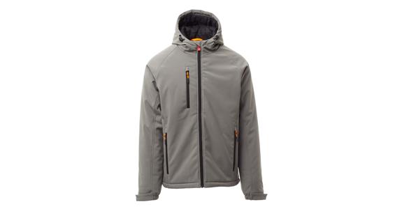 Winter-Softshell-Jacke Gale Pad hellgrau Gr.3XL