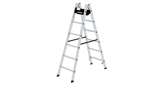Aluminium-Stehleiter 2x6 Sprossen Arbeitshöhe 3,10 m Leiterlänge 1,83 m