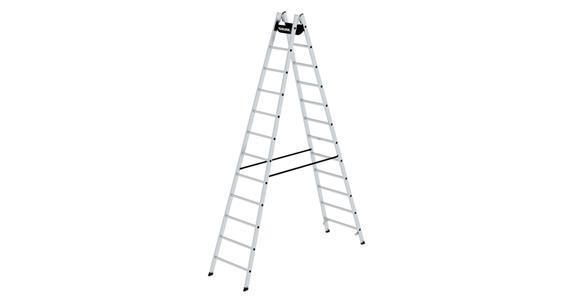 Aluminium-Stehleiter 2x12 Sprossen Arbeitshöhe 4,80 m Leiterlänge 3,51 m