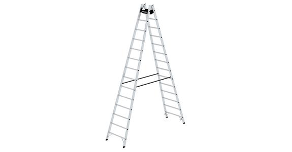 Aluminium-Stehleiter 2x14 Sprossen Arbeitshöhe 5,30 m Leiterlänge 4,07 m