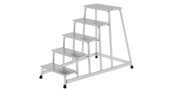 Aluminium-Arbeitspodest starr 5 Stufen Arbeitshöhe 3,00 m Podesthöhe 1,00 m