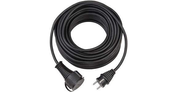 Qualitäts-Gummi-Verlängerungskabel IP44 5m schwarz H05RR-F 3G1,5