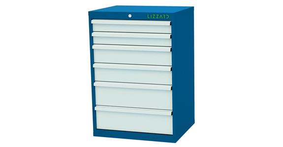 Lizzard Schubladenschrank 6 Schubladen B700xT575xH1020mm RAL5010/7035