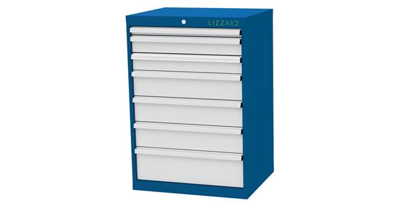 Lizzard Schubladenschrank 7 Schubladen B700xT575xH1020mm RAL5010/7035