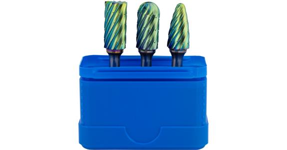 ATORN Hartmetall-Frässtiftsatz 3-teilig grün 12 mm