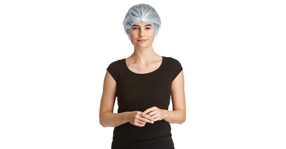 Baretthaube Clip blau, Pack a 2000 Stück