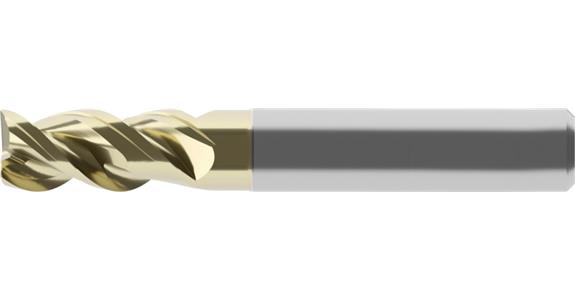 VHM-HPC-Schruppfräser ZRN 43/47° lang mit Freistellung HA-Schaft Z=3 Ø20x150mm