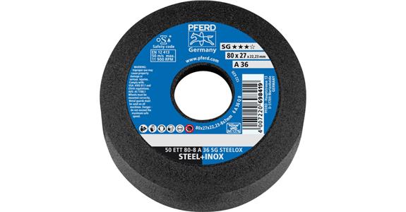 Schleiftopf SG STEELOX ETT 80x8x22,23 mm