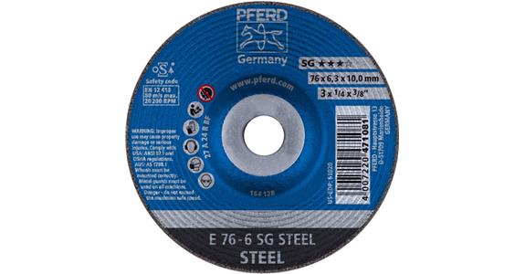 Schruppscheibe SG STEEL E 76x6,3x10 mm