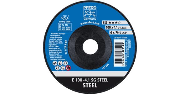 Schruppscheibe SG STEEL E 100x4,1x16 mm