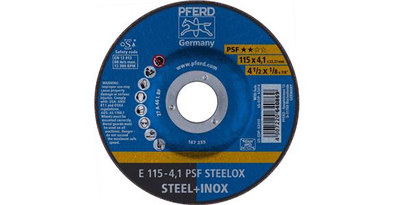 Schruppscheibe PSF STEELOX E 115x4,1x22,23 mm