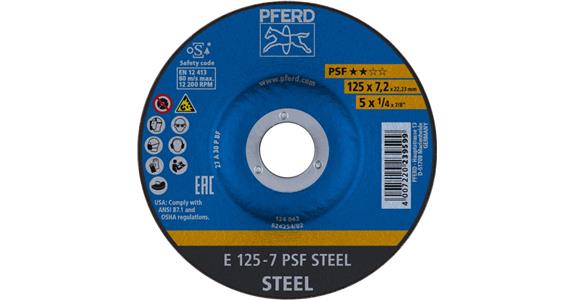 Schruppscheibe PSF STEEL E 125x7,2x22,23 mm