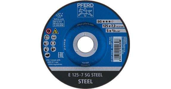 Schruppscheibe SG STEEL E 125x7,2x22,23 mm