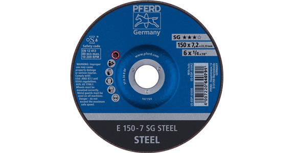 Schruppscheibe SG STEEL E 150x7,2x22,23 mm