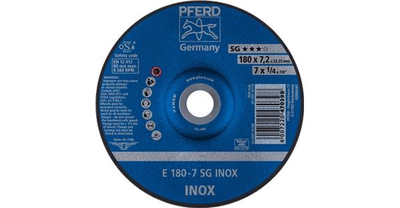 Schruppscheibe SG INOX E 180x7,2x22,23 mm