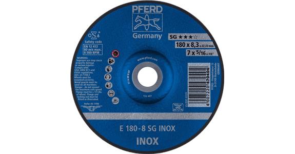 Schruppscheibe SG INOX E 180x8,3x22,23 mm