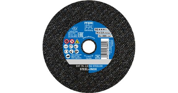 Klein-Trennscheibe SG STEELOX gerade EHT 76x2,0x10 mm