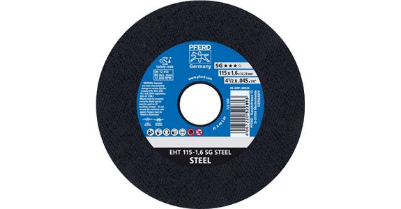 Trennscheibe SG STEEL gerade EHT 115x1,6x22,23 mm
