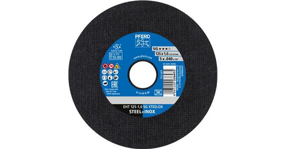 Trennscheibe SG STEELOX gerade EHT 125x1,0x22,23 mm