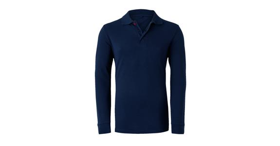 Langarm-Polo-Shirt Multi Shield marine Gr.M